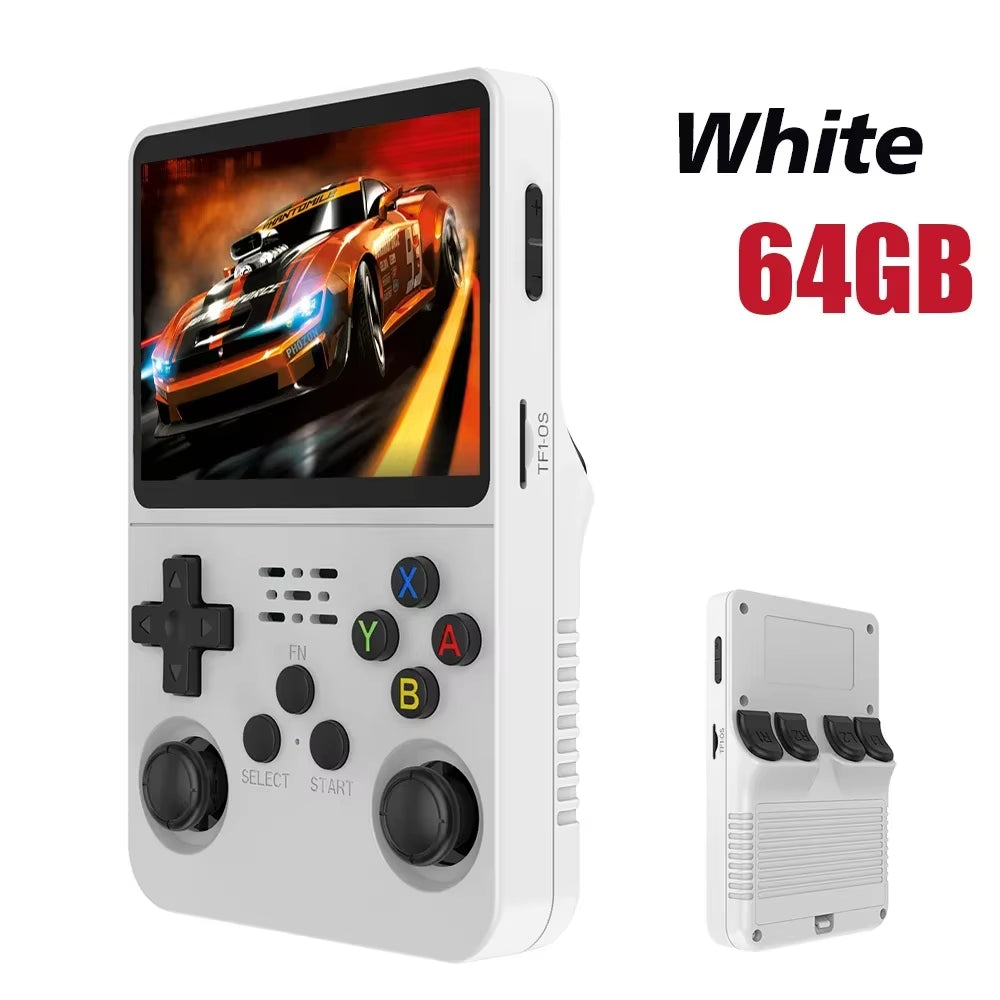 128G  Retro Handheld Video Game Console Linux System 3.5 Inch IPS Screen R35S Pro Portable Pocket Video Player 64GB Games