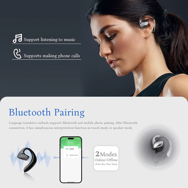 M8 Language Translator Earbuds for 144 languages