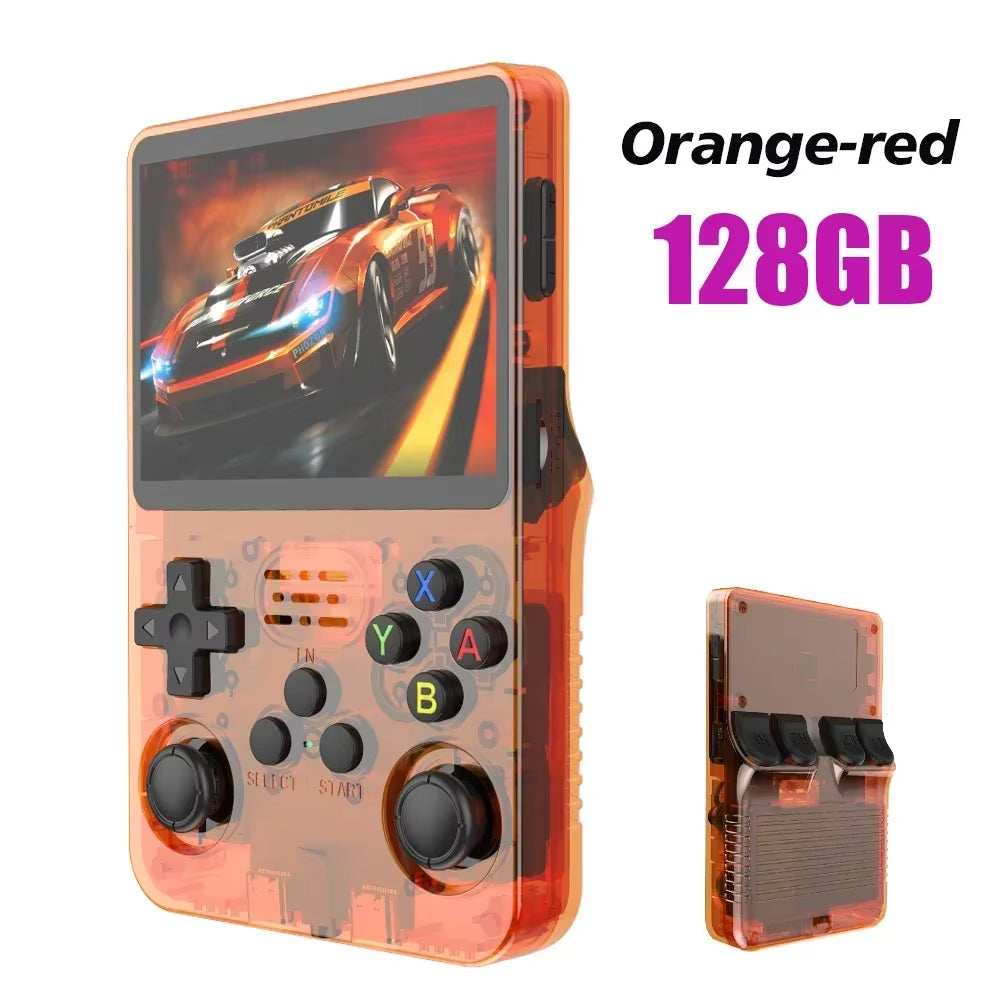 128G  Retro Handheld Video Game Console Linux System 3.5 Inch IPS Screen R35S Pro Portable Pocket Video Player 64GB Games
