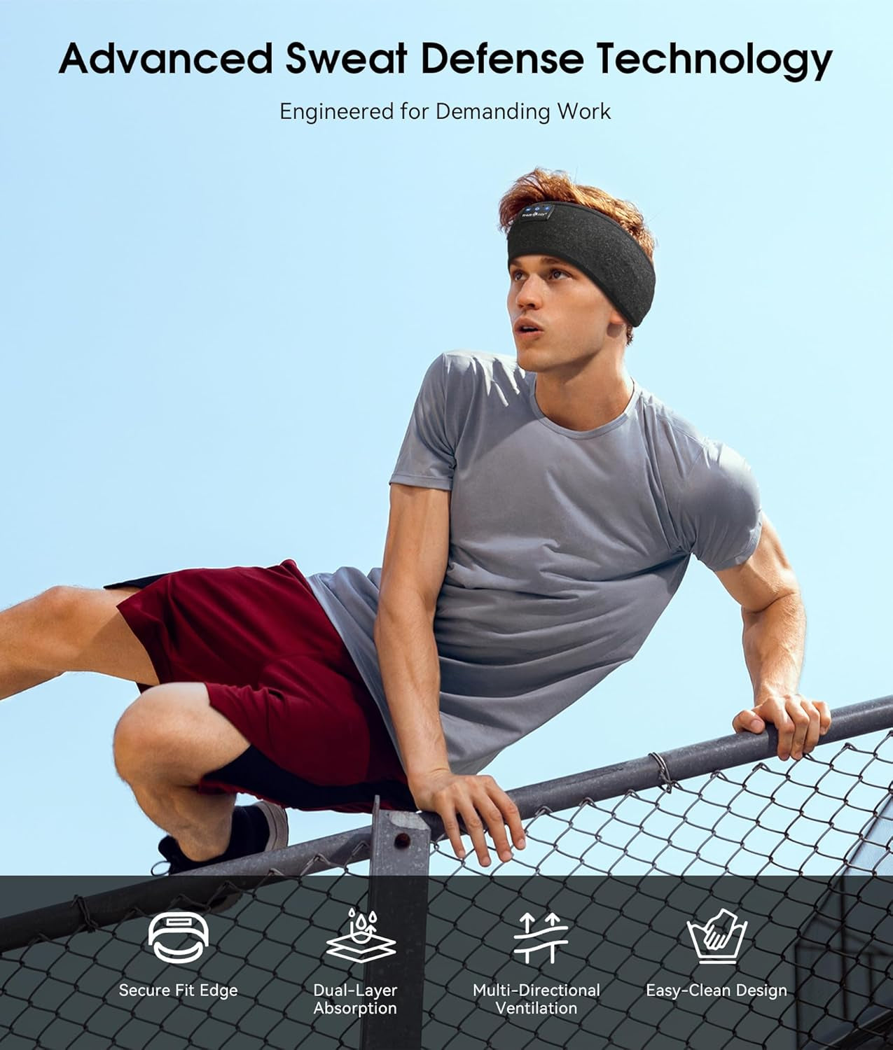 Sleep Headphones Bluetooth 5.2 Headband, Sports Wireless Earphones Music Sleeping Eye Mask Earbuds with HD Stereo Speaker for Mom Women Men Teen Running Cool Gadgets Unique Gifts