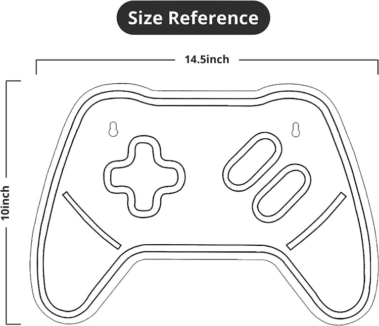 Game Controller Neon Signs - Gamepad Shaped LED Neon Light for Video/Pc Gamer, Streamers - Gaming Console Night Light with On/Off Switch for Wall, Bedroom, Game Room