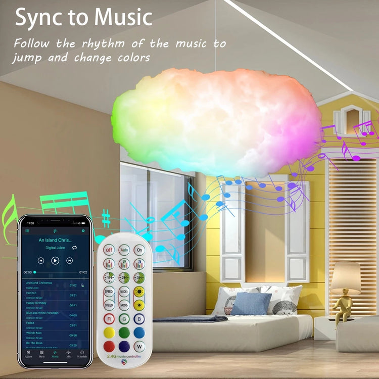 USB Cloud Light – APP controlled RGBIC music sync lamp
