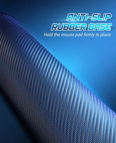 Computer Mouse Pad with Stitched Edges, Washable Mouse Mat with Superior Micro-Weave Cloth, Gaming Mouse Pad for Office & Home, Non-Slip Rubber Base, Black