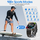 Smart Watch , H5 IP68 Waterproof Smartwatch for Women Men , Smart Watch with Bluetooth Call, Answer Make Calls , Black