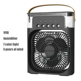 3 in 1 Air Cooler Fan with USB humidifier, 7 color light, and 3 gears of wind for versatile cooling.