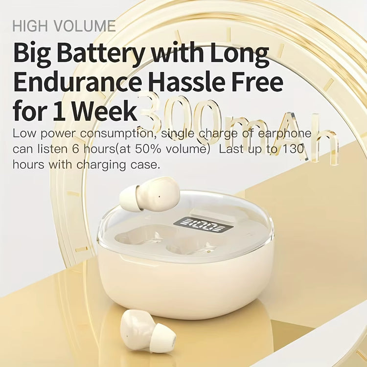 Invisible Earbuds Sleep Smallest Mini Wireless Ear Buds Discreet for Work Headphones True Wireless Earpiece with Charging