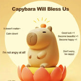 Silicone Capybara Night Lights Portable USB Rechargeable Animal Touch Control Lamp with Timing Function for Home Bedroom Decor