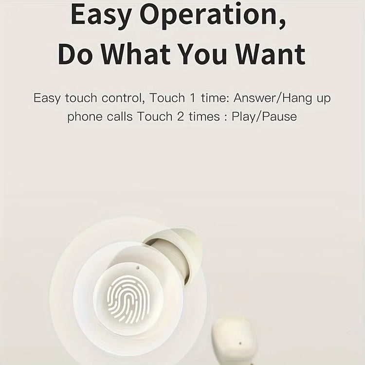 Invisible Earbuds Sleep Smallest Mini Wireless Ear Buds Discreet for Work Headphones True Wireless Earpiece with Charging