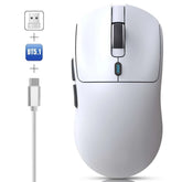 Wireless Gaming Mouse,Long Battery Standby,3 Mode Wired/2.4G/Bluetooth 5.1 Portable Rechargeable Gaming Mice for Pc/Mac/Computer/Laptop/Tablet,White