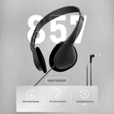 3.5Mm Wired Computer Headphone No Microphone Gaming Headset Noise Canceling Sports MP3 Earphone Wired Stereo Headset Universal