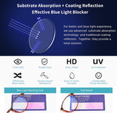 Reading Glasses for Women - Blue Light Blocking Ladies Spring Hinge Readers with Pouches anti Eyestrain/Glare Women&