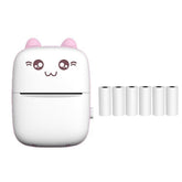 Portable Mini Thermal Printer Pocket Photo Printer Wireless Bluetooth W/ 6 Rolls