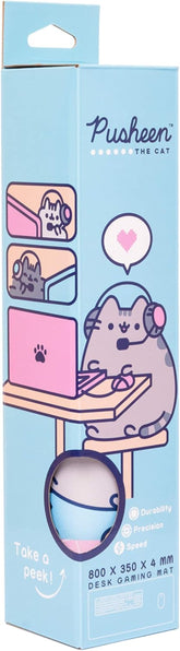 XXL Mouse Pad - Pusheen Gifts for Cat Lovers | Gaming Desk Mat 31.5 X 13.8 Inches, Non-Slip Rubber Keyboard & Mouse Mat Large | Gaming Gifts Gamer