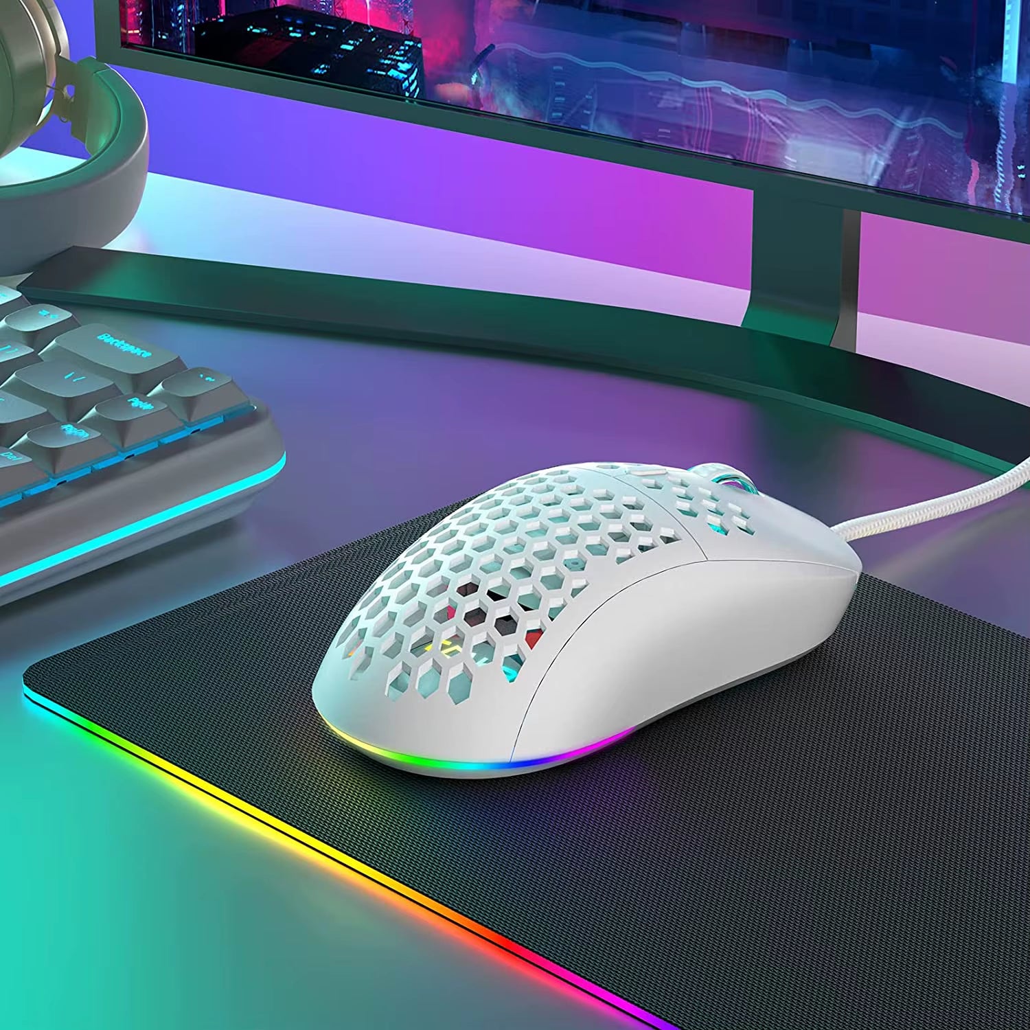 TMKB M1SE 12800DPI Ergonomic Bluetooth Mice USB Mouse Gaming RGB Mause Gamer Mouse 6 Button LED Silent Mice for PC Laptop Comput