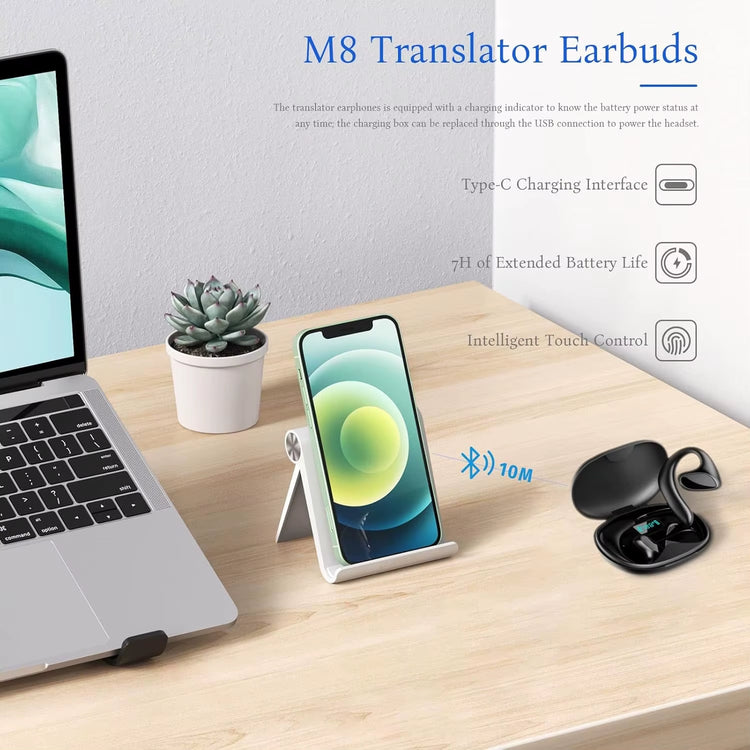 M8 Language Translator Earbuds for 144 languages