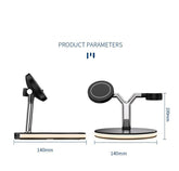 Compatible with Apple, 3 in 1 Magnetic Wireless Charger 15W Fast Charging Station for Magsafe Chargers