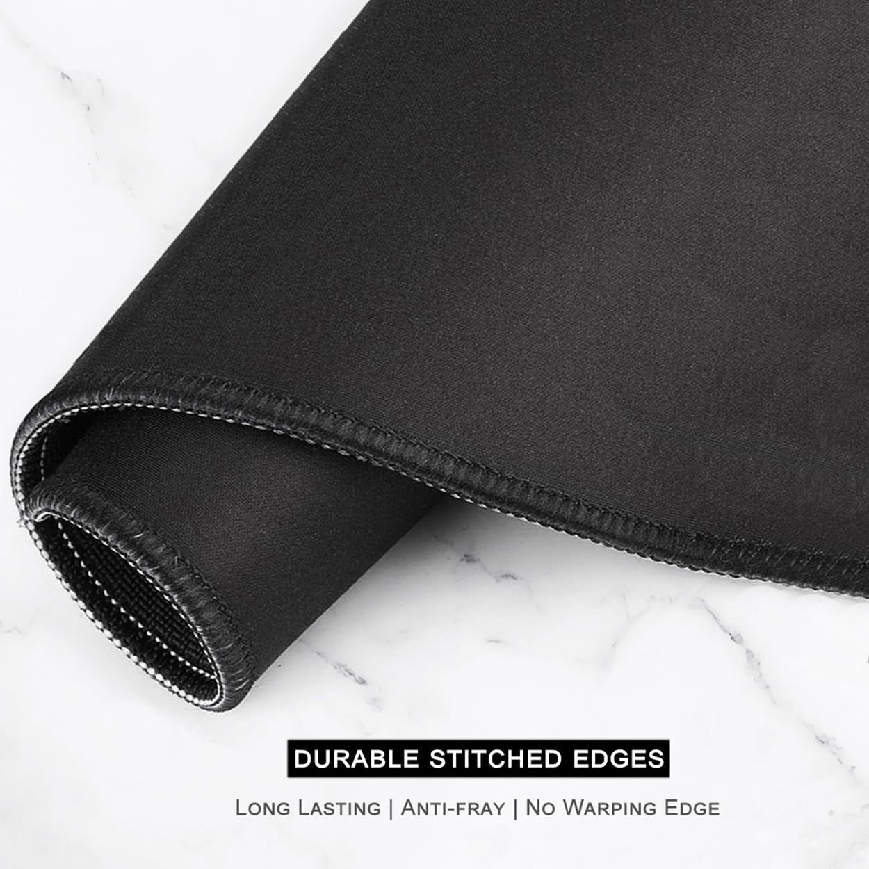 Large Gaming Mouse Pad, Forest Theme XXL 35.4 X 15.7 in Desk Pad Stitched Non-Slip Rubber Long Computer Mousepad Thin Extended Full Size Desk Mat for Desktop, Laptop, Wireless Mice, White