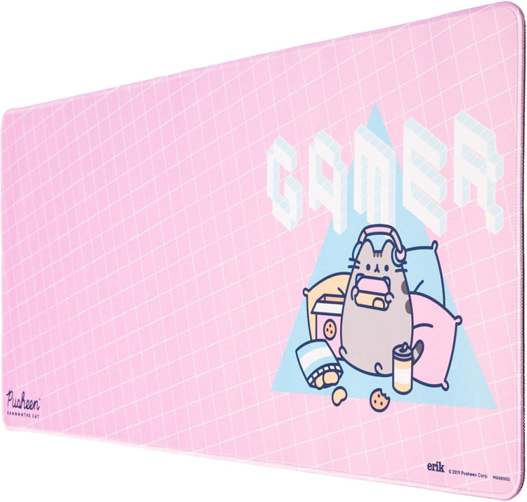 XXL Mouse Pad - Pusheen Gifts for Cat Lovers | Gaming Desk Mat 31.5 X 13.8 Inches, Non-Slip Rubber Keyboard & Mouse Mat Large | Gaming Gifts Gamer