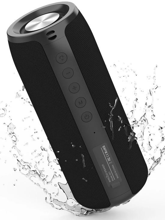 Portable Bluetooth Speaker, Wireless Speaker with Deep Bass Sound, Outdoor Speakers with Bluetooth 5.0, 30H Playtime, Dual Pairing for Home,Party