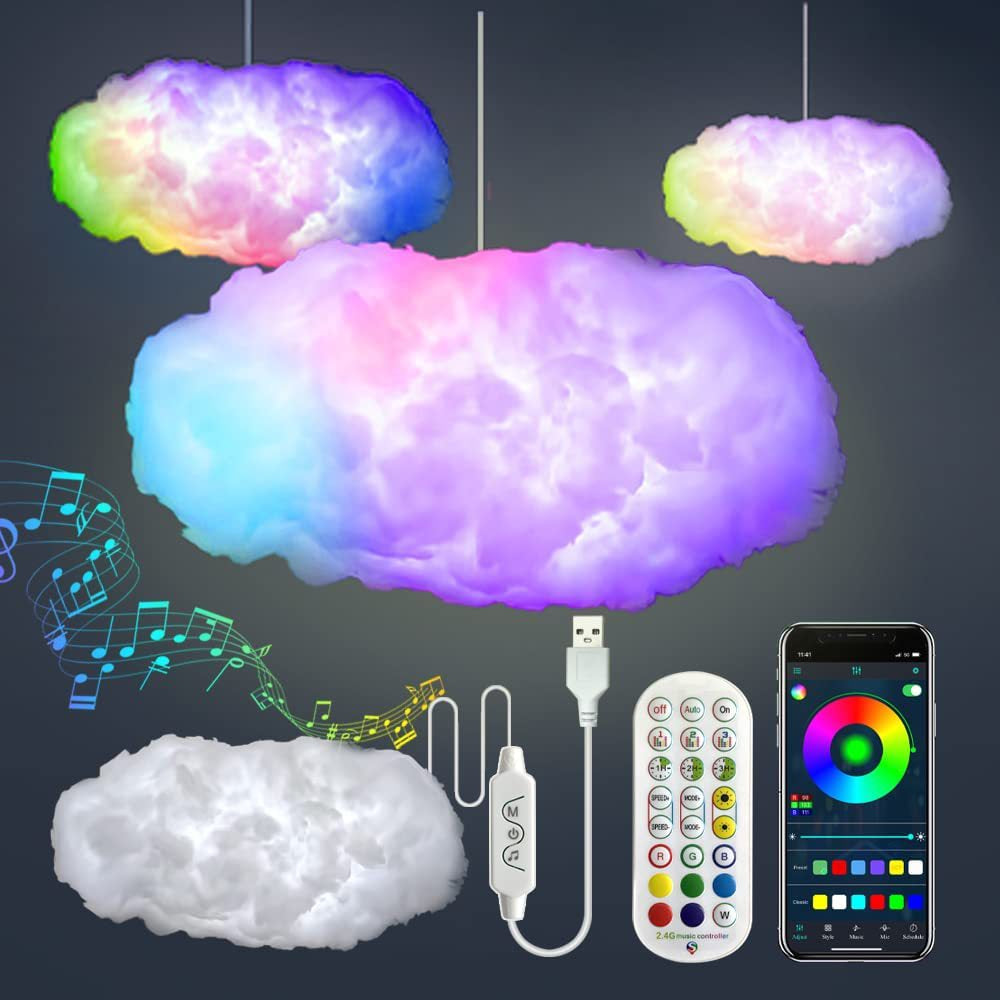 USB Cloud Light – APP controlled RGBIC music sync lamp