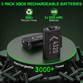 Controller Charging Station with 2 X 4320Mwh Rechargeable Battery Packs for Xbox Series