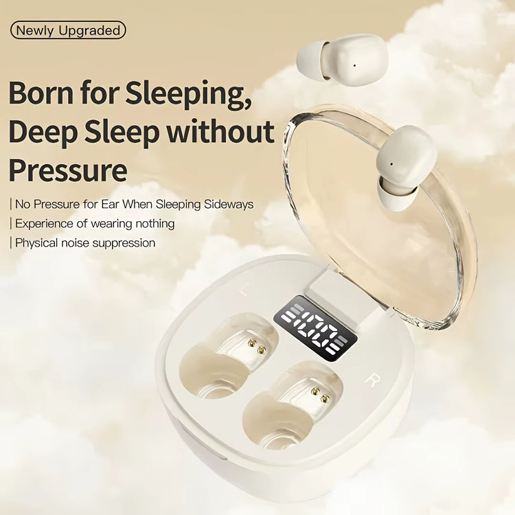 Invisible Earbuds Sleep Smallest Mini Wireless Ear Buds Discreet for Work Headphones True Wireless Earpiece with Charging