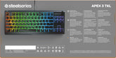 Apex 3 TKL RGB Gaming Keyboard - Tenkeyless - Water & Dust Resistant - PC and USB-A